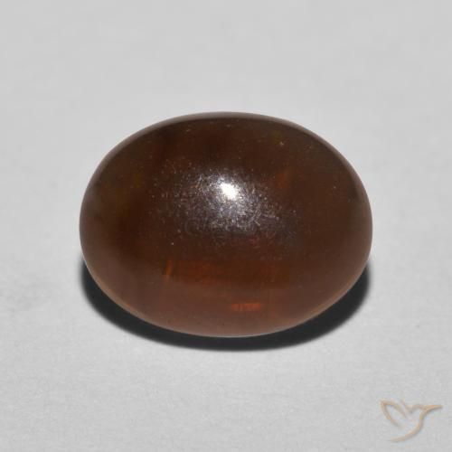 Ópalo de chocolate Marrón rojizo natural de 0.78 ct, Ovalada, Translúcido