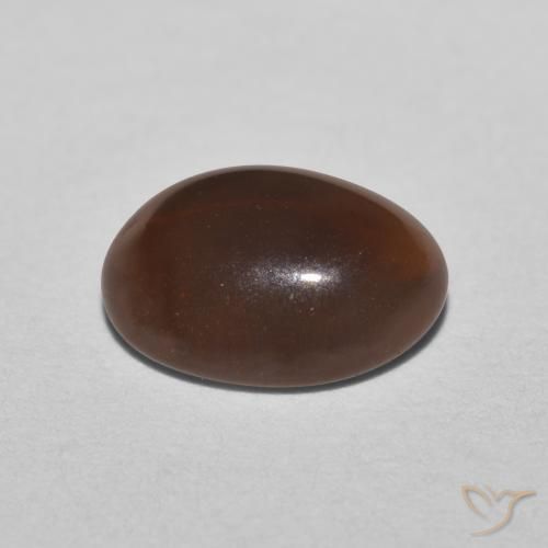 Ópalo de chocolate Marrón rojizo natural de 0.78 ct, Ovalada, Translúcido