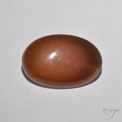 1.90ct Natural Multicolor Ópalo de chocolate, Ovalada, Translúcido