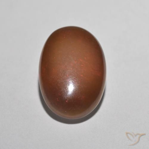 Ópalo de chocolate Multicolor natural de 1.90 ct, Ovalada, Translúcido