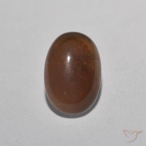 0.49ct Natural Multicolor Ópalo de chocolate, Ovalada, Translúcido