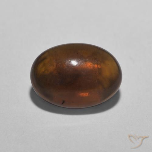 0.52ct Natural Multicolor Ópalo de chocolate, Ovalada, Translúcido
