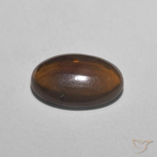 Ópalo de chocolate Multicolor natural de 0.52 ct, Ovalada, Translúcido