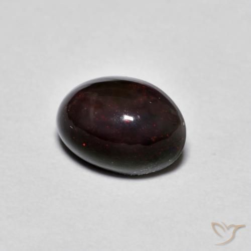 Ópalo de chocolate Marrón oscuro natural de 0.61 ct, Ovalada, Opaco