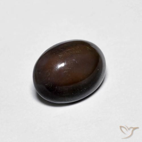 0.71ct Natural Marrón oscuro Ópalo de chocolate, Ovalada, Opaco