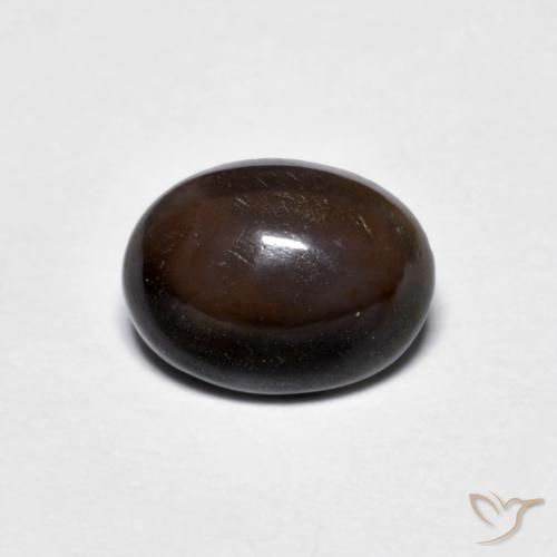 Ópalo de chocolate Marrón oscuro natural de 0.71 ct, Ovalada, Opaco