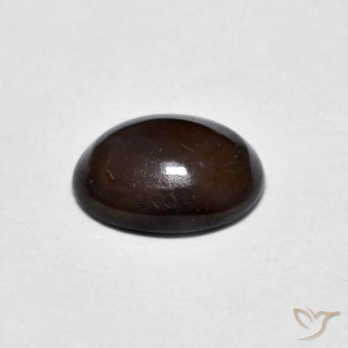Ópalo de chocolate Marrón oscuro natural de 0.71 ct, Ovalada, Opaco