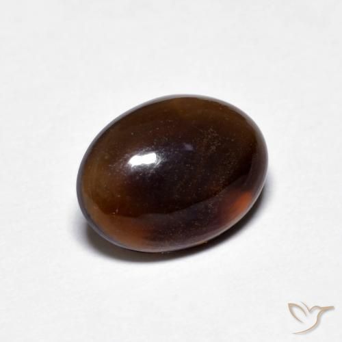 Ópalo de chocolate Marrón natural de 1.27 ct, Ovalada, Translúcido