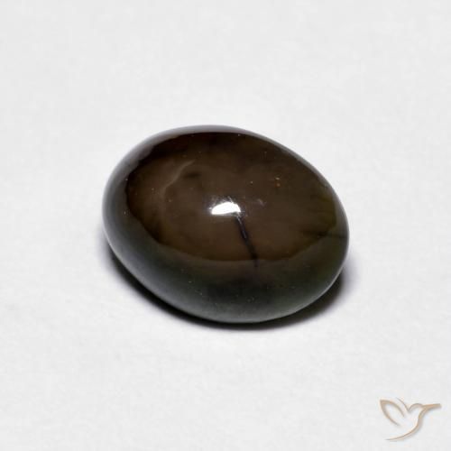 Ópalo de chocolate Marrón oscuro natural de 0.86 ct, Ovalada, Opaco