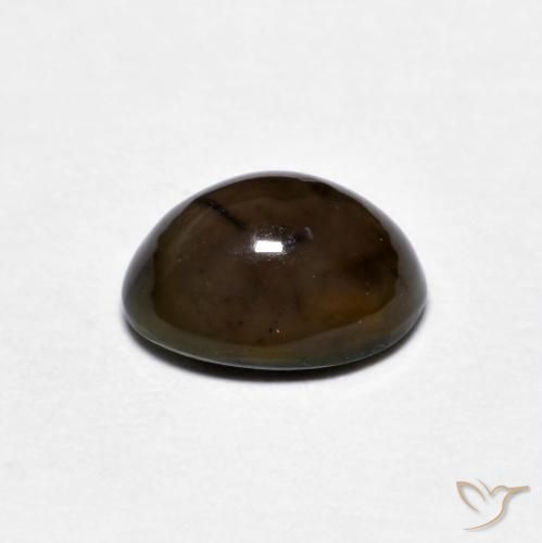 Ópalo de chocolate Marrón oscuro natural de 0.86 ct, Ovalada, Opaco