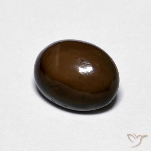 Ópalo de chocolate Marrón medio natural de 1.16 ct, Ovalada, Opaco