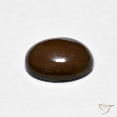 Ópalo de chocolate Marrón medio natural de 1.16 ct, Ovalada, Opaco