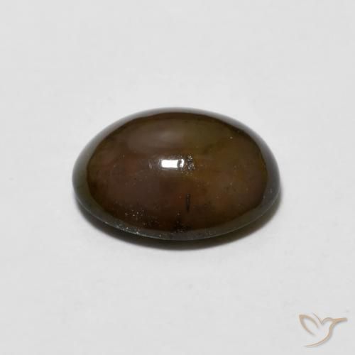 Ópalo de chocolate Marrón canela natural de 1.20 ct, Ovalada, Opaco
