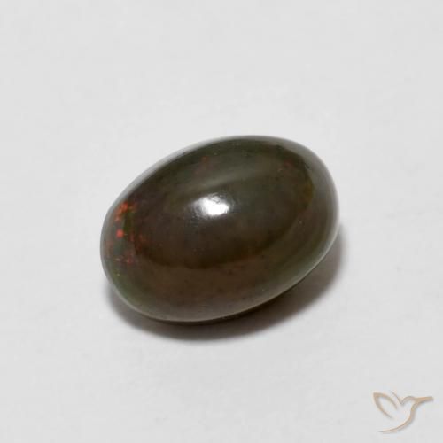 0.66ct Natural Marrón dorado Ópalo de chocolate, Ovalada, Opaco