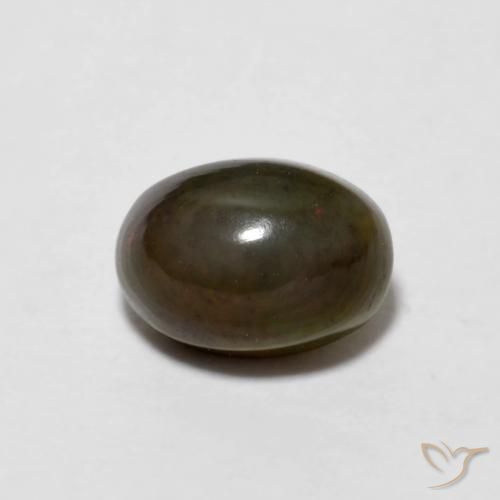 Ópalo de chocolate Marrón dorado natural de 0.66 ct, Ovalada, Opaco