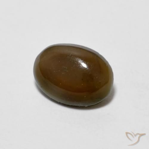 Ópalo de chocolate Marrón cálido natural de 0.47 ct, Ovalada, Opaco