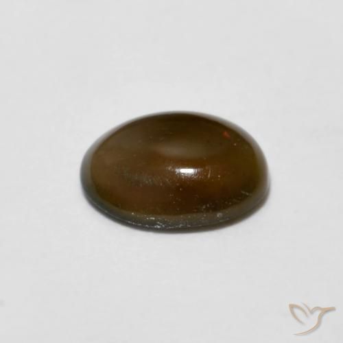 Ópalo de chocolate Marrón cálido natural de 0.47 ct, Ovalada, Opaco
