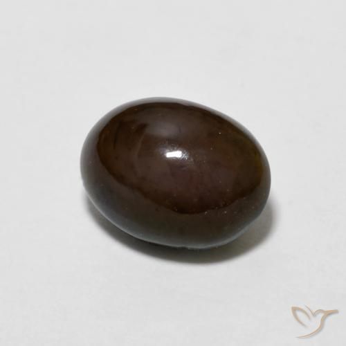 Ópalo de chocolate Marrón chocolate natural de 0.78 ct, Ovalada, Opaco