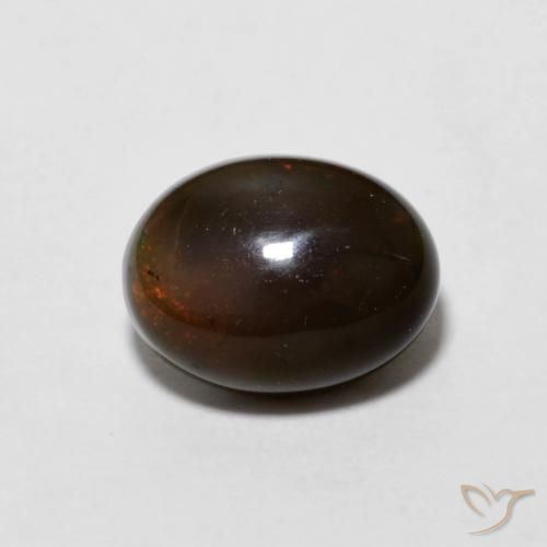 0.90ct Natural Marrón nogal Ópalo de chocolate, Ovalada, Opaco