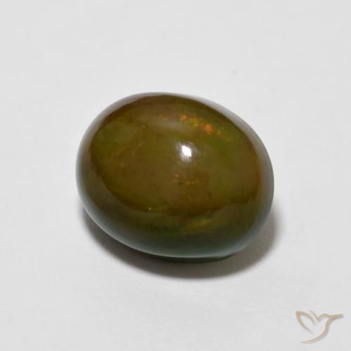 Ópalo de chocolate Medium Dark-Brown natural de 2.20 ct, Ovalada, Opaco