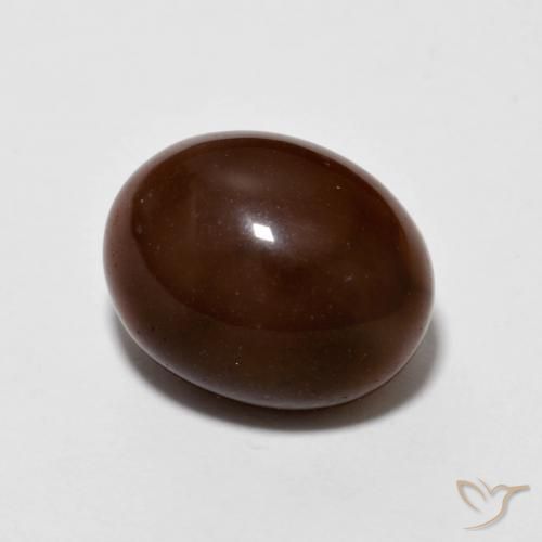 Ópalo de chocolate Marrón nuez natural de 2.13 ct, Ovalada, Opaco