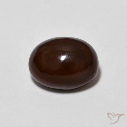 0.89ct Natural Multicolor Ópalo de chocolate, Ovalada, Opaco