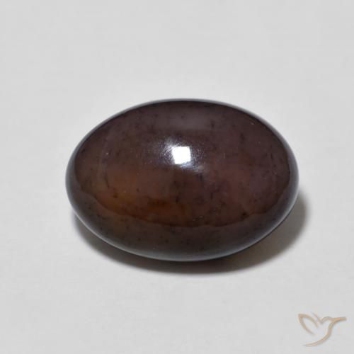 3.24ct Natural Multicolor Ópalo de chocolate, Ovalada, Translúcido