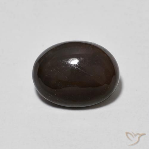 1.20ct Natural Multicolor Ópalo de chocolate, Ovalada, Transparente