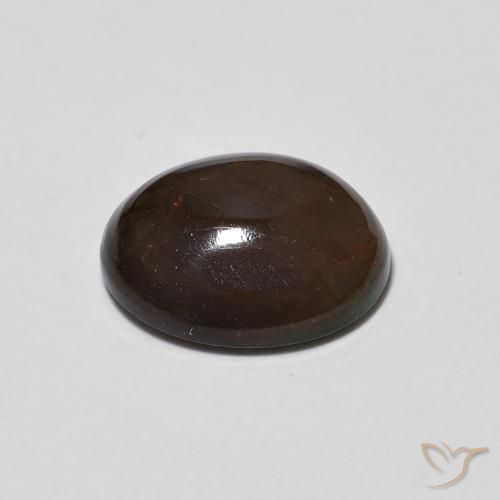 Ópalo de chocolate Multicolor natural de 1.20 ct, Ovalada, Transparente