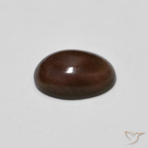 Ópalo de chocolate Multicolor natural de 0.50 ct, Ovalada, Translúcido