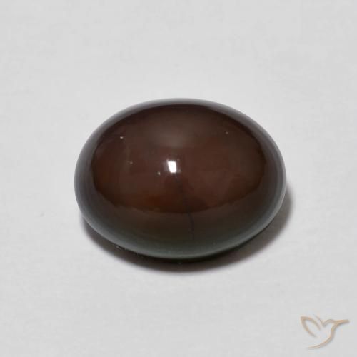 1.49ct Natural Multicolor Ópalo de chocolate, Ovalada, Opaco