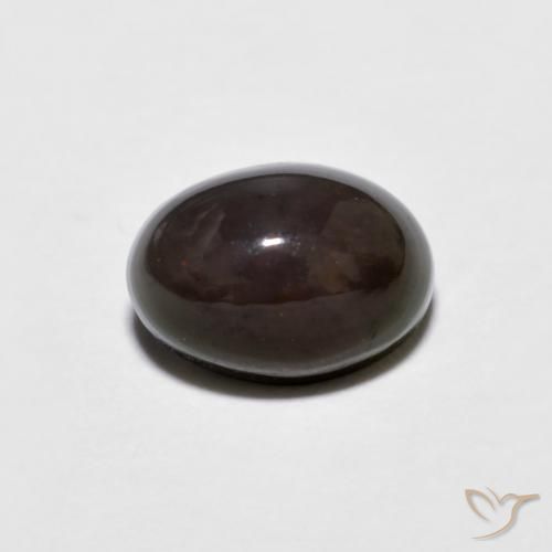 0.63ct Natural Multicolor Ópalo de chocolate, Ovalada, Opaco