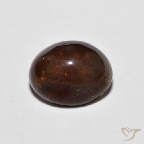 1.18ct Natural Multicolor Ópalo de chocolate, Ovalada, Opaco