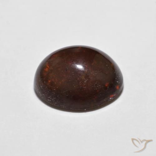 Ópalo de chocolate Multicolor natural de 1.18 ct, Ovalada, Opaco