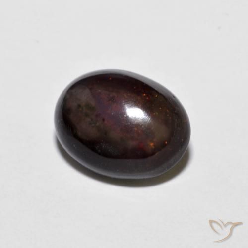 Ópalo de chocolate Multicolor natural de 0.74 ct, Ovalada, Opaco