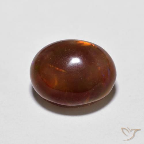 1.21ct Natural Multicolor Ópalo de chocolate, Ovalada, Opaco