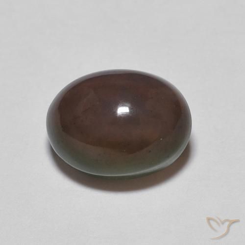 1.01ct Natural Multicolor Ópalo de chocolate, Ovalada, Opaco