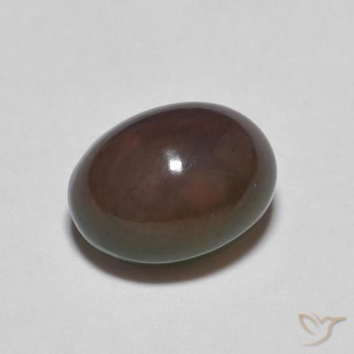 Ópalo de chocolate Multicolor natural de 1.01 ct, Ovalada, Opaco