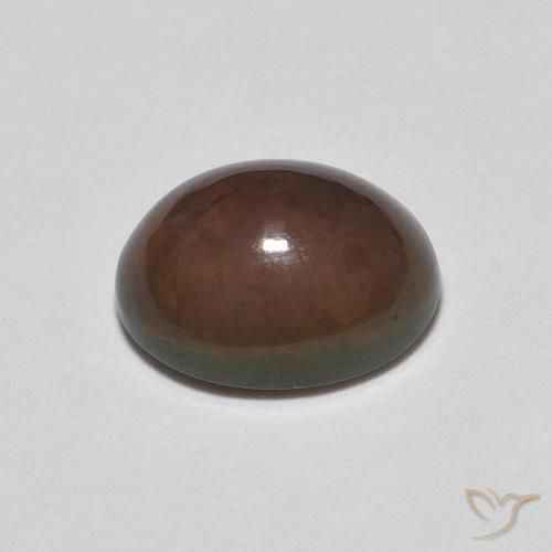 Ópalo de chocolate Multicolor natural de 1.01 ct, Ovalada, Opaco