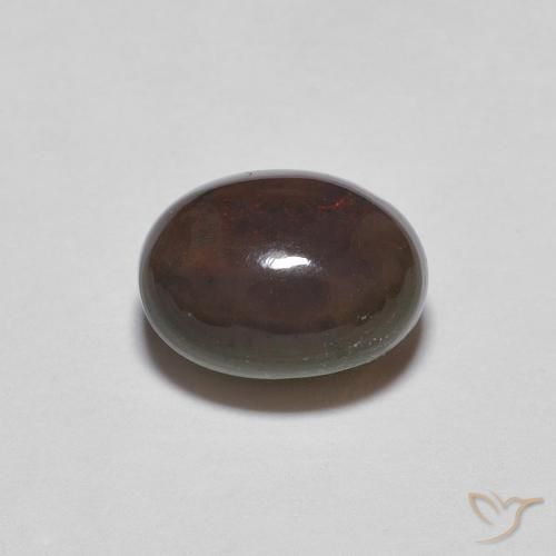 0.64ct Natural Multicolor Ópalo de chocolate, Ovalada, Opaco