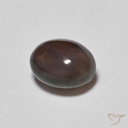 Ópalo de chocolate Multicolor natural de 0.64 ct, Ovalada, Opaco