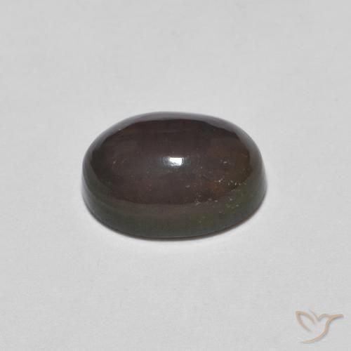 Ópalo de chocolate Multicolor natural de 0.64 ct, Ovalada, Opaco