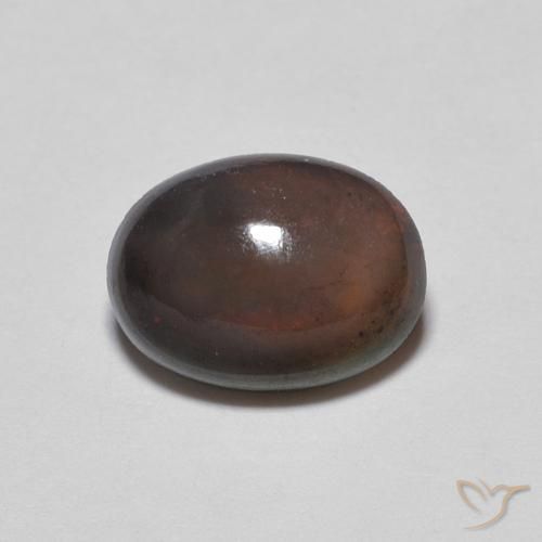 0.69ct Natural Multicolor Ópalo de chocolate, Ovalada, Opaco