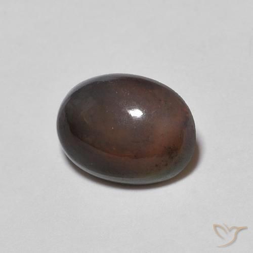 Ópalo de chocolate Multicolor natural de 0.69 ct, Ovalada, Opaco