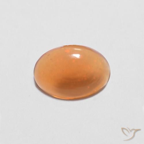 0.34ct Natural Marrón caramelo Ópalo de chocolate, Ovalada, Transparente