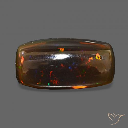 7.39ct Multicolor Ópalo de chocolate, Forma Cojín, Transparente