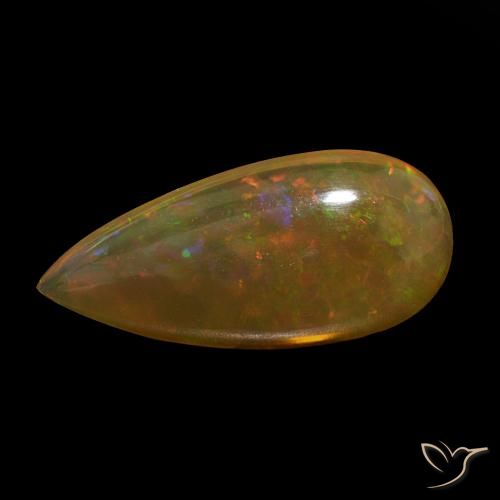 8.56ct Multicolor Ópalo de chocolate, En forma de pera, Transparente