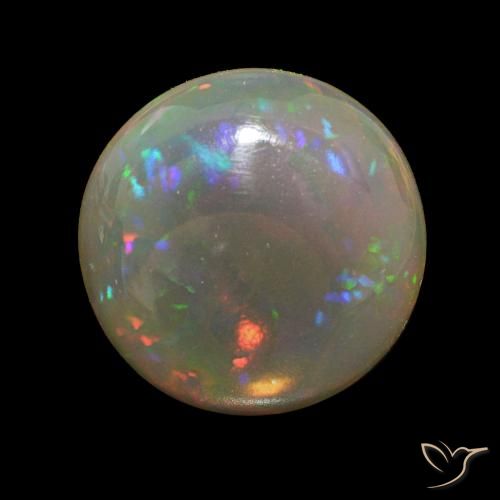 5.03ct Multicolor Ópalo de chocolate, Redondo, Transparente