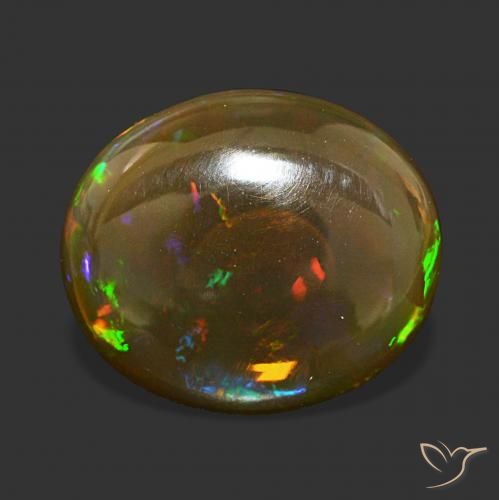 9.41ct Multicolor Ópalo de chocolate, Ovalada, Transparente