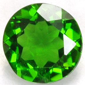 Diopsido de cromo verde natural de 0,46 ct, corte redondo, VS